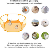 Small Animal Playpen, Pop-Up Portable Play Yard for Guinea Pigs - Orange - image 4