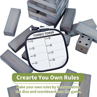ApudArmis 60 Pcs Tumble Tower - Gray / M-Stack to 3.2 FT - image 4