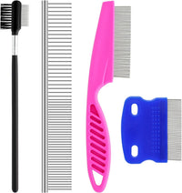GUBCUB Pets Grooming Comb Kit for Small Dogs Puppies For Tear Stain - Pet Combs