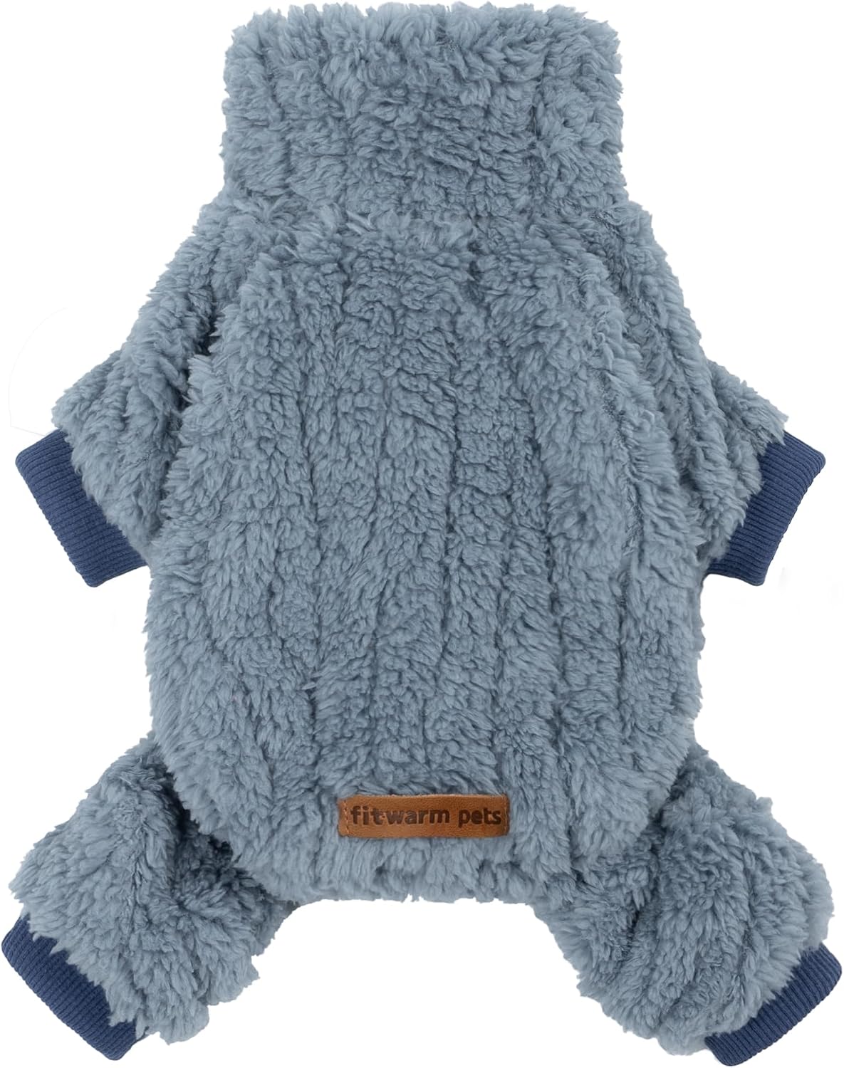 Fitwarm Collared Neck Plaid Dog Pajamas - X-Large / Steel Blue