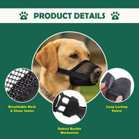 Dog Muzzle Medium Sized Dogs - Adjustable Large ( 7.0” - 9.4” ) - image 2