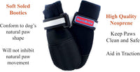 All Weather Neoprene Paw Protector Dog Boots with Reflective Straps - Black / Small - image 3