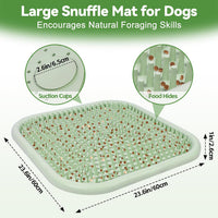 Silicone Snuffle Mat for Dogs 23.6"x 15.7" Large Slow Feeder Mat - Green:23.6"x23.6" - image 2