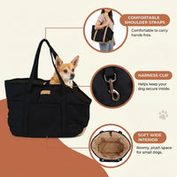 Plush Dog Purse Carrier for Small Dogs, Soft Tote, Black – Essentials for Dogs - Black 2.0 - image 4