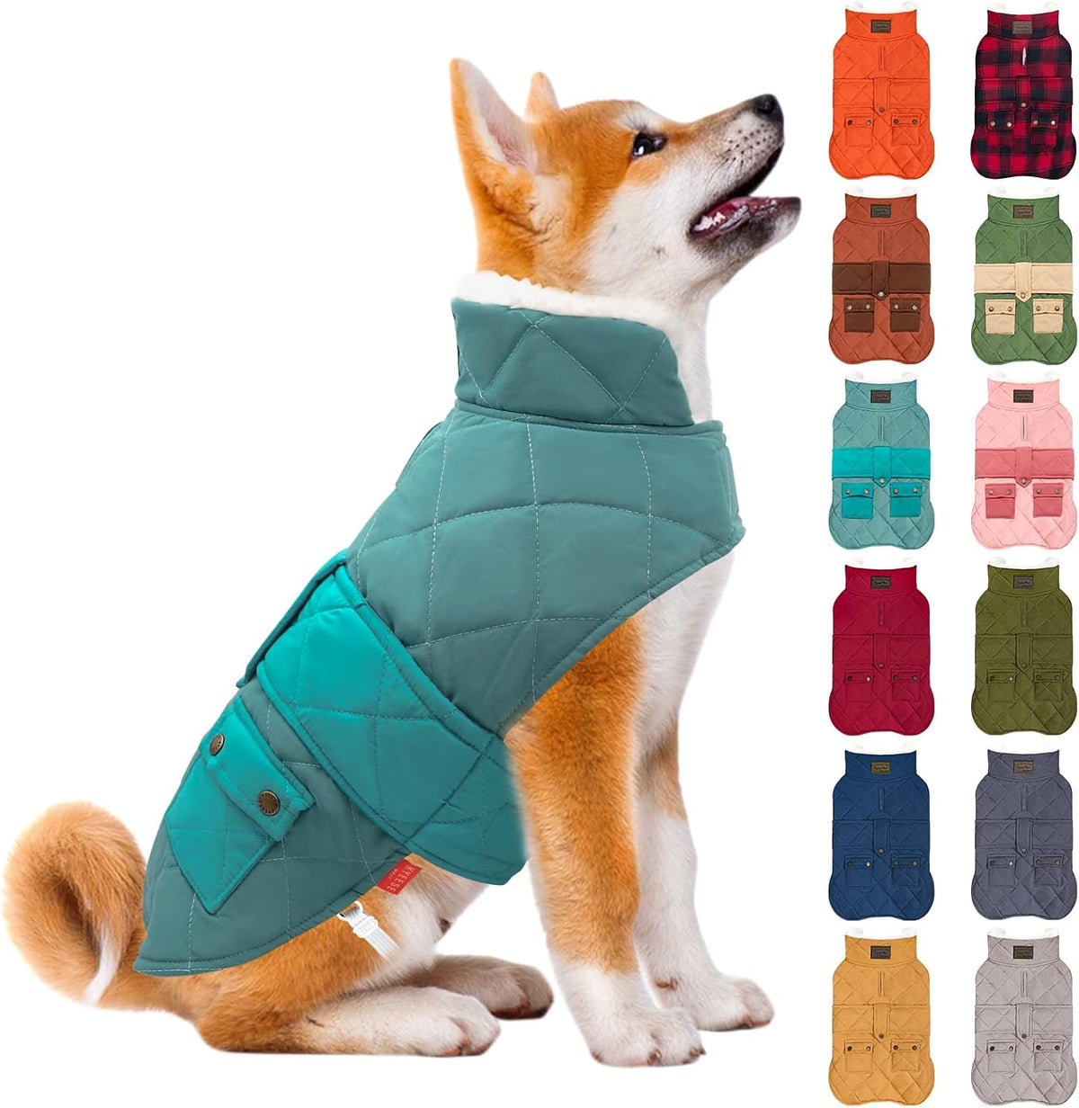 KYEESE Waterproof & Windproof Dog Coat for Small Dogs Puffer Jacket – Essentials for Dogs - Large / 10# Mist Blue