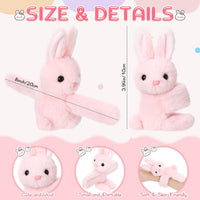Liliful 8 Pack Kids Plush Gifts Stuffed Animal Slap Bracelets - Rabbit - image 2