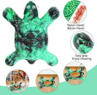 Letsmeet Plush Dog Toy with Crinkle Paper and Ropes - Green1 - image 2