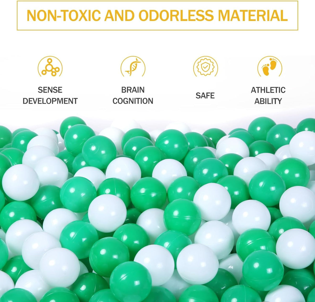 GUESVOT ball pit balls, 100 crush proof plastic balls with reusable storage bag - view 21