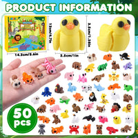 JOICEE 24Pcs 3D Printed Dinosaur Animals Mini Dinosaur Toys – Fun for Kids & Family - Brown - image 2