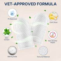 Dog Teeth Cleaning Wipes - 100 Value Pack - Fresh Mint Dog Dental Wipes, Vet Formulated Pet Teeth Cleaning Finger Wipes for Dogs & Cats – Effective Dog Teeth Cleaning, Plaque & Tartar Solution