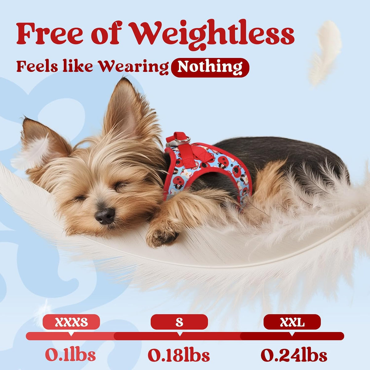 rabbitgoo Step-in Small Dog Harness - Apple Pups / L(chest:18.2"-20.5") - image 4