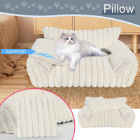 Cute Dog Couch for Medium Large Dogs, Dog Cat Couch Sofa - Small(24x18x10") / White - image 2