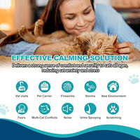 Cat Calming Diffuser, Cat Pheromones Calming Diffuser, Effectively Relieve Anxiety Stress Cat Diffuser Calming Multicat with 1 Diffuser + 2 Refill 48ml Last 60 Days Fits All Cats