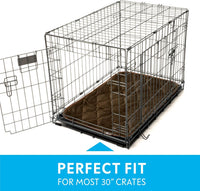 Paw Inspired Washable Padded Crate Mats for Dogs - 30 Inch / Dark Brown - image 3