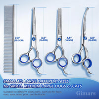 Gimars Titanium Coated Professional 6 in 1 4CR Stainless Steel Dog - Professional Blue 5 in 1 - image 2