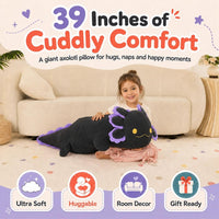 BENINY 31 Inch Giant Bunny Stuffed Animal - Axolotl_black 39in - image 4
