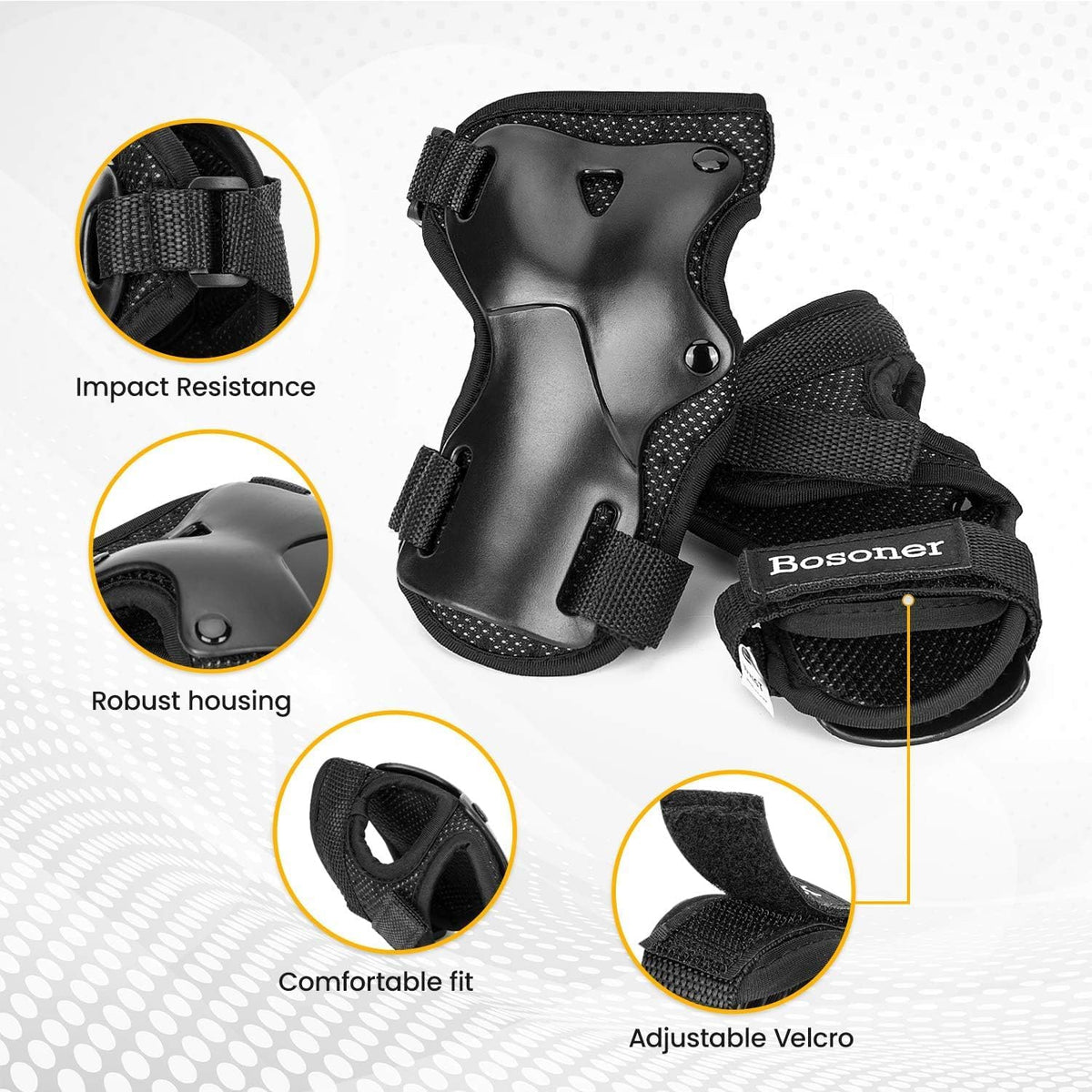 Wrist Guard, BOSONER Wrist Guards for Roller Skating - M (Youths 6-14 years) - image 3