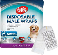 Simple Solution Male Dog Diapers, Disposable Belly Bands, M - Toy / 30
