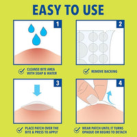 Cutter Bug Bite Patches Itch Relief Hydrocolloid Patches for Kids & Adults, Absorbs Fluids, Helps Heal, Prevents Scratching, Mosquito Itch Relief, Hydrocortisone & Suction Tool Alternative, 51 Count