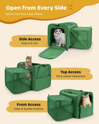 MIDOG Soft Cat Carrier Airline Approved - Olive / 17.0"L x 11.0"W x 11.0"H - image 3