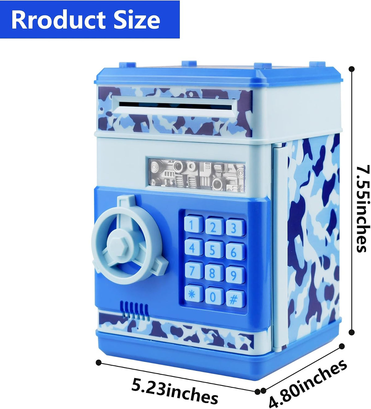 HUSAN rose gold electronic ATM piggy bank for kids with password keypad - view 15