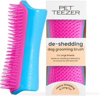 Pet Teezer De-Shedding Dog Brush for Long Hair Breeds, Large