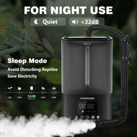 Coospider Reptile Fogger Humidifier - 5L/1.32Gallon-Dual-UP - image 3