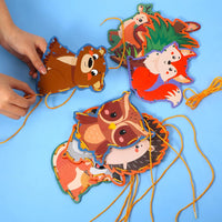 Pajean 10 Pcs Kids Lacing Cards Double Sided Animal Sewing Cards Kits - Forest Animals Style - image 4