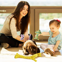 SunGrow Cotton Rope Dog Toys - 3 Pieces ( Teddy Bear, Giraffe, and Dog ) - image 4