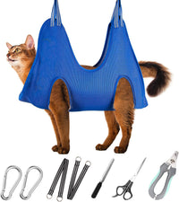 Ateson Pet Grooming Hammock - XS for Cats & Tiny Dogs 15LB / Blue