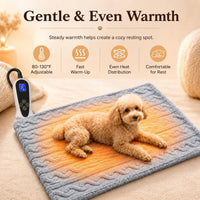 Large Dog Heating Pad 34×21in Obtained MET&UL Dual Certification-Gray – Essentials for Dogs - Grayish blue / Round-16 in - image 2