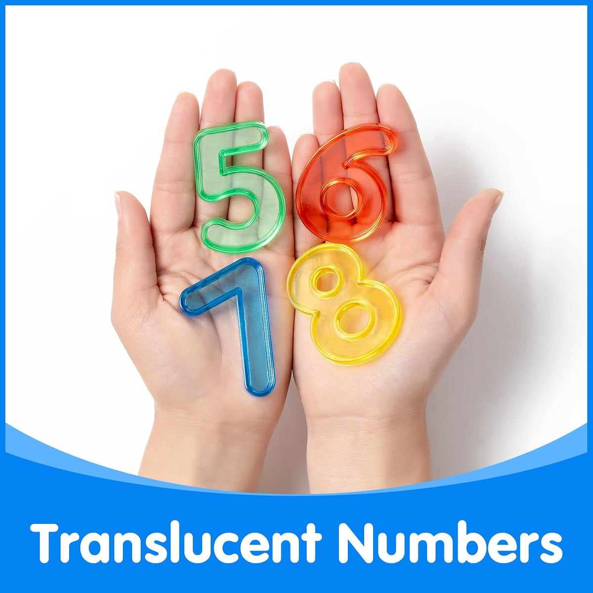 66 Pcs Translucent Letters and Numbers, Light Table Toys - Numbers - image 4