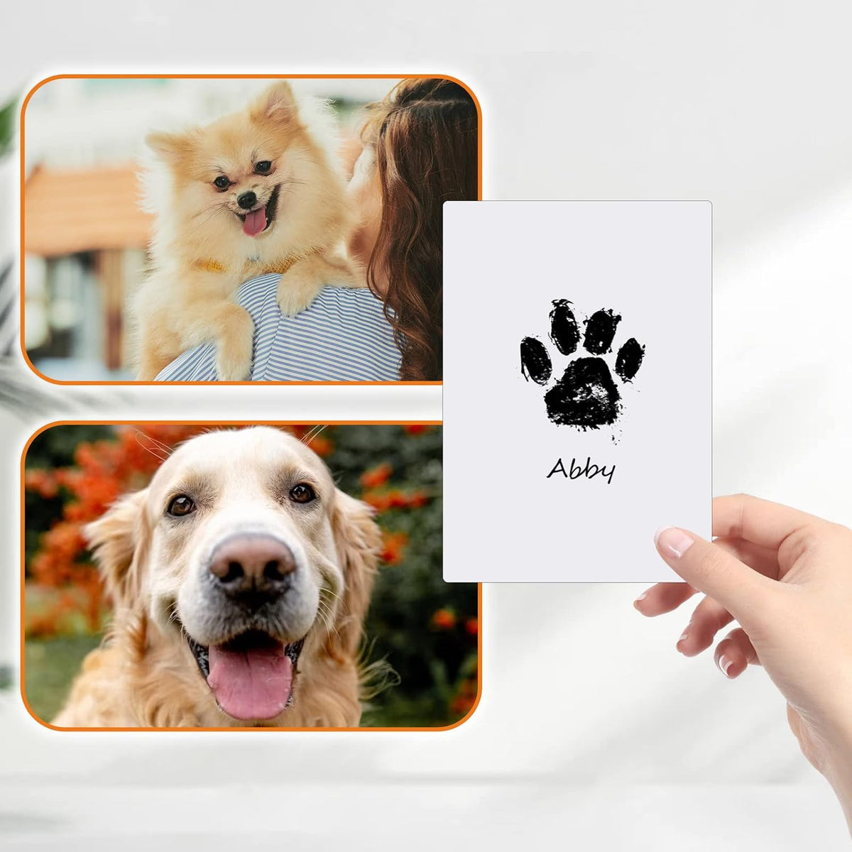 Nabance Inkless Paw Print Kit for Dogs, Cats - Black / 2-Pack - image 2