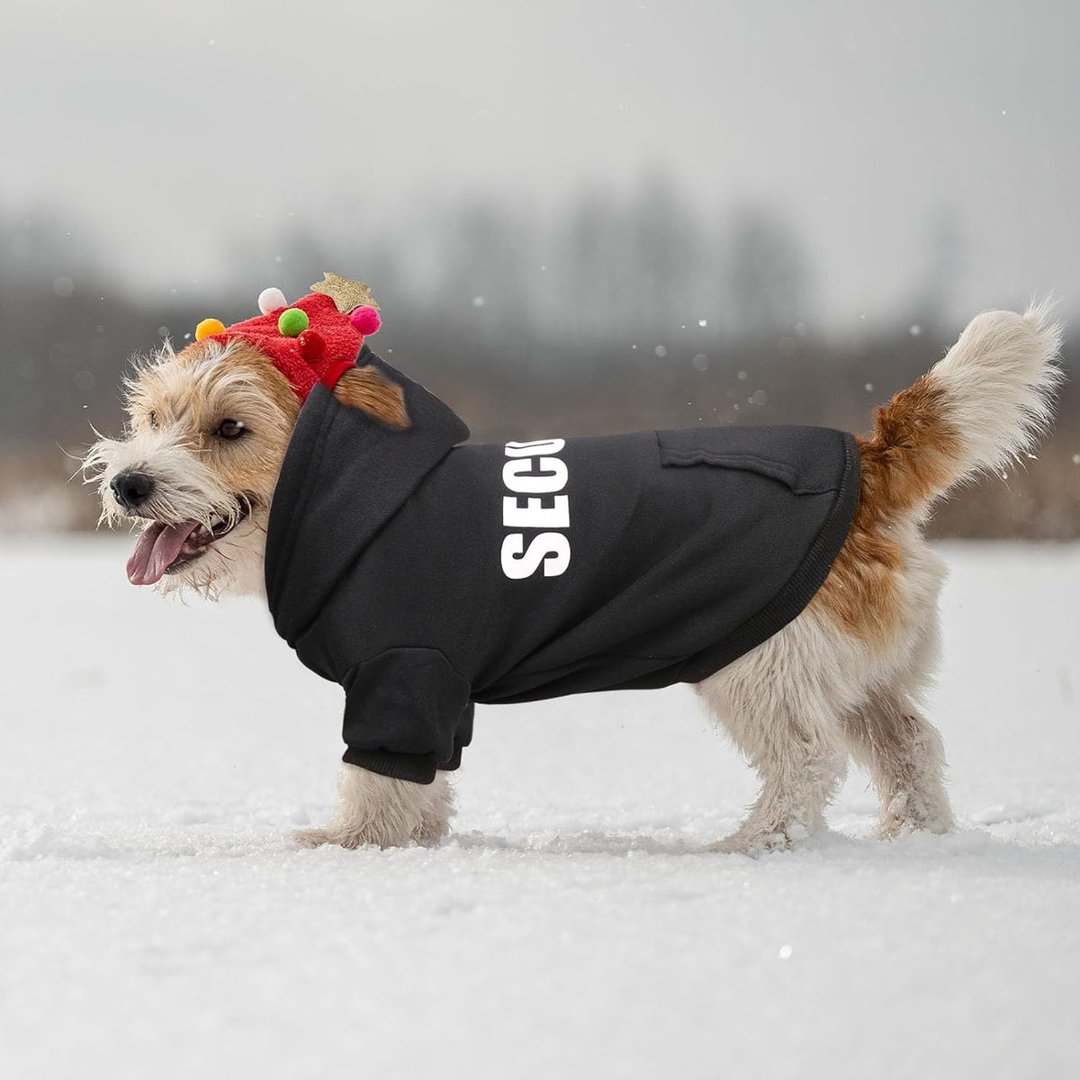 Dog Sweaters for Large Dogs Security Dog Hoodie Soft Brushed Fleece - Small - image 3