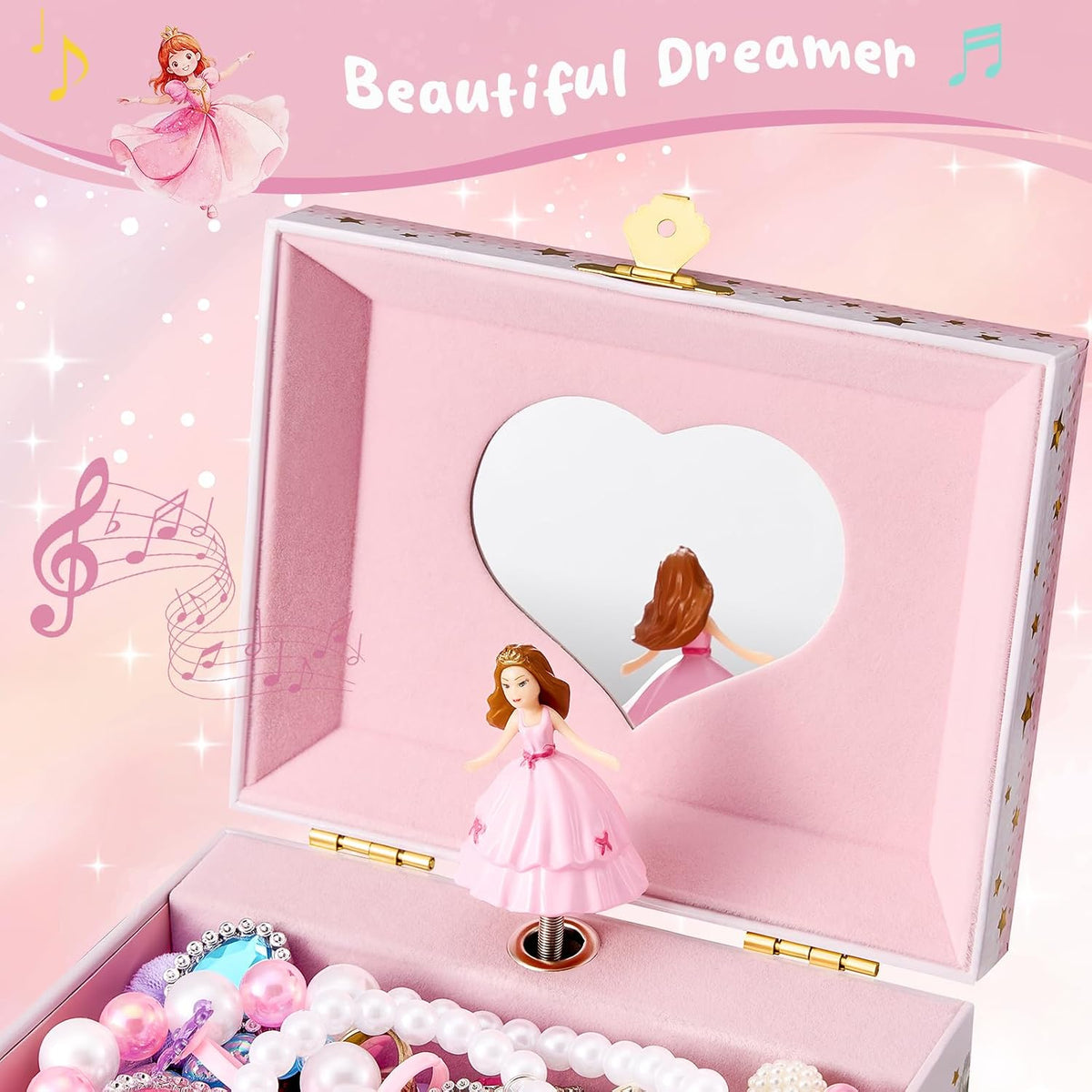 ProCase Musical Unicorn Jewelry Box for Girls, Spinning Unicorn – Fun for Kids & Family - Princess (Box Only) - image 2