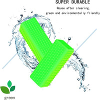 2pcs Pet Dog Cat Hair Remover, Pet Hair Removal Tool, Hollow Cleaner Brush for car，Interior, Furniture, Sofa (green and green)