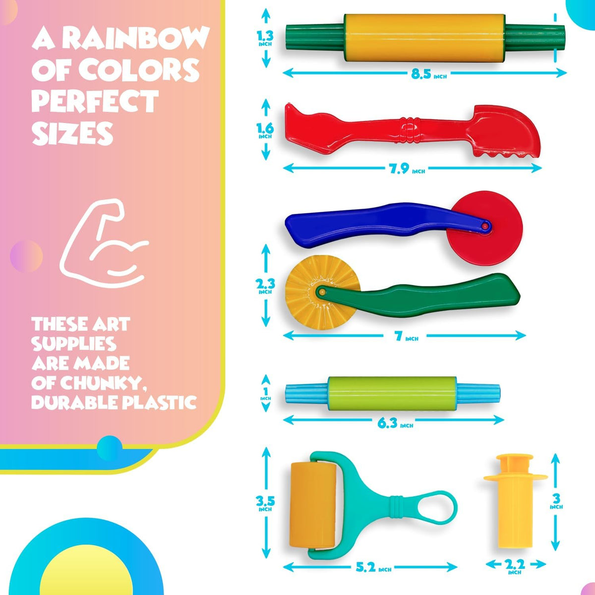 DIMROM Clay and Play Dough Tools Nine Piece Set, Ages 3 & Up - 12-piece Set - image 3