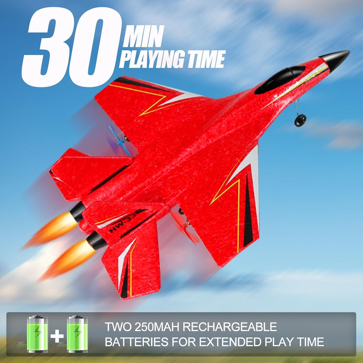 Crohorizon foam RC airplane for beginners with six-axis gyro and lights - view 20