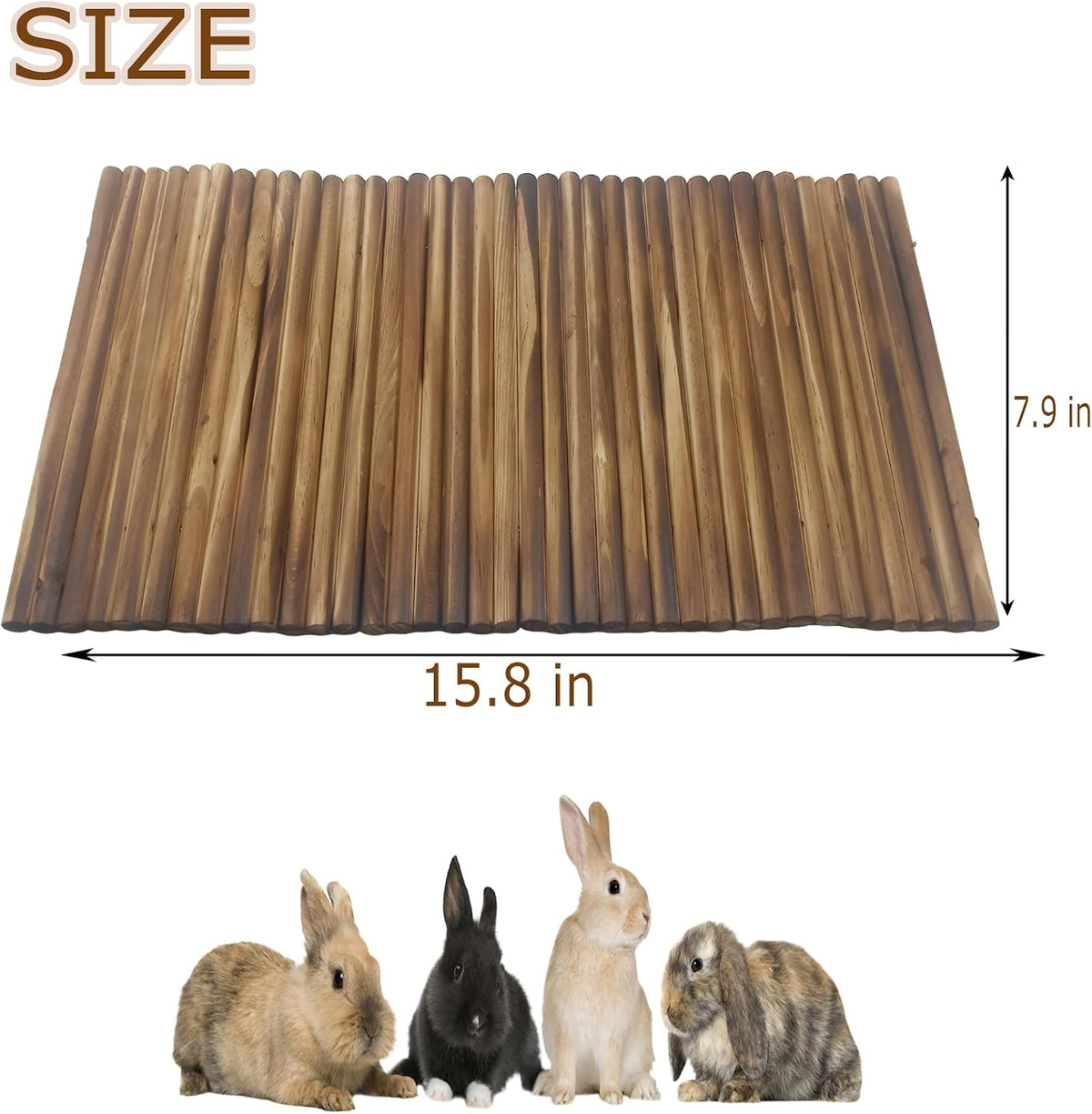 kathson Wooden Hamster Bridge - XL-Smooth(15.8 x 7.9 inches) - image 2