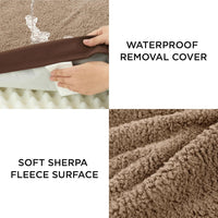 LE SURE Waterproof Dog Bed Cover Replacement - X-Large / Brown-Sherpa / Fleece - image 4