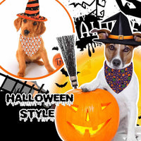 Halloween Dog Bandanas 2 Pack Reversible Triangle Scarf – Essentials for Dogs - Halloween - image 2