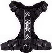 Wilderdog Lightweight Dog Harness with Reflective Straps - Medium - Black