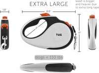 TUG Original Retractable Dog Leash - White/Orange / XL - image 3