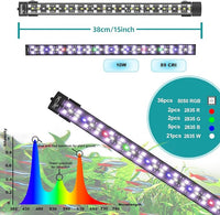Submersible Aquarium Light for 16 to 27 Inch Fish Tank, 24/7 Cycle Fish Tank Light with Timer, Aquarium Plant Light with Full Spectrum+7 Single Colors, Auto On/Off, Adjustable Brightness