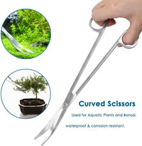 7 in 1 stainless steel aquarium aquascaping tool kit with tweezers and scissors - view 4