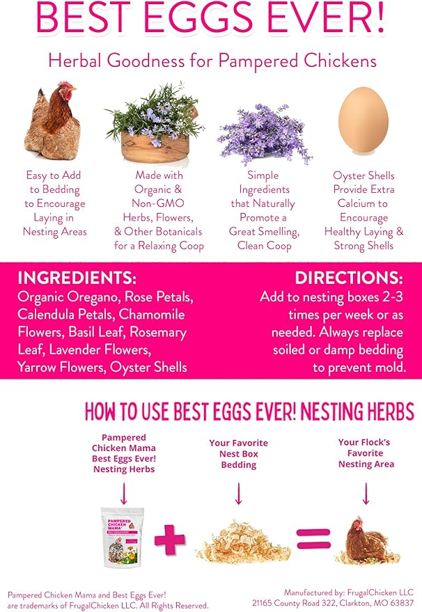 Pampered Chicken Mama Backyard Chicken Treats for Great Eggs - All-Natural Backyard Chicken Feed Supplies - Hen Treats for The Best Eggs Ever - High Calcium Supplement for Chickens (8 pounds)