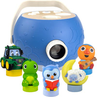 Kids Pink Book Projector, 5 Read Aloud Fairytale Stories - Super Blue Projector Bundle