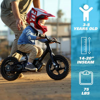 Stacyc 12eDrive electric balance bike for kids ages 3 to 5 with aluminum frame and lithium-ion batte - view 2