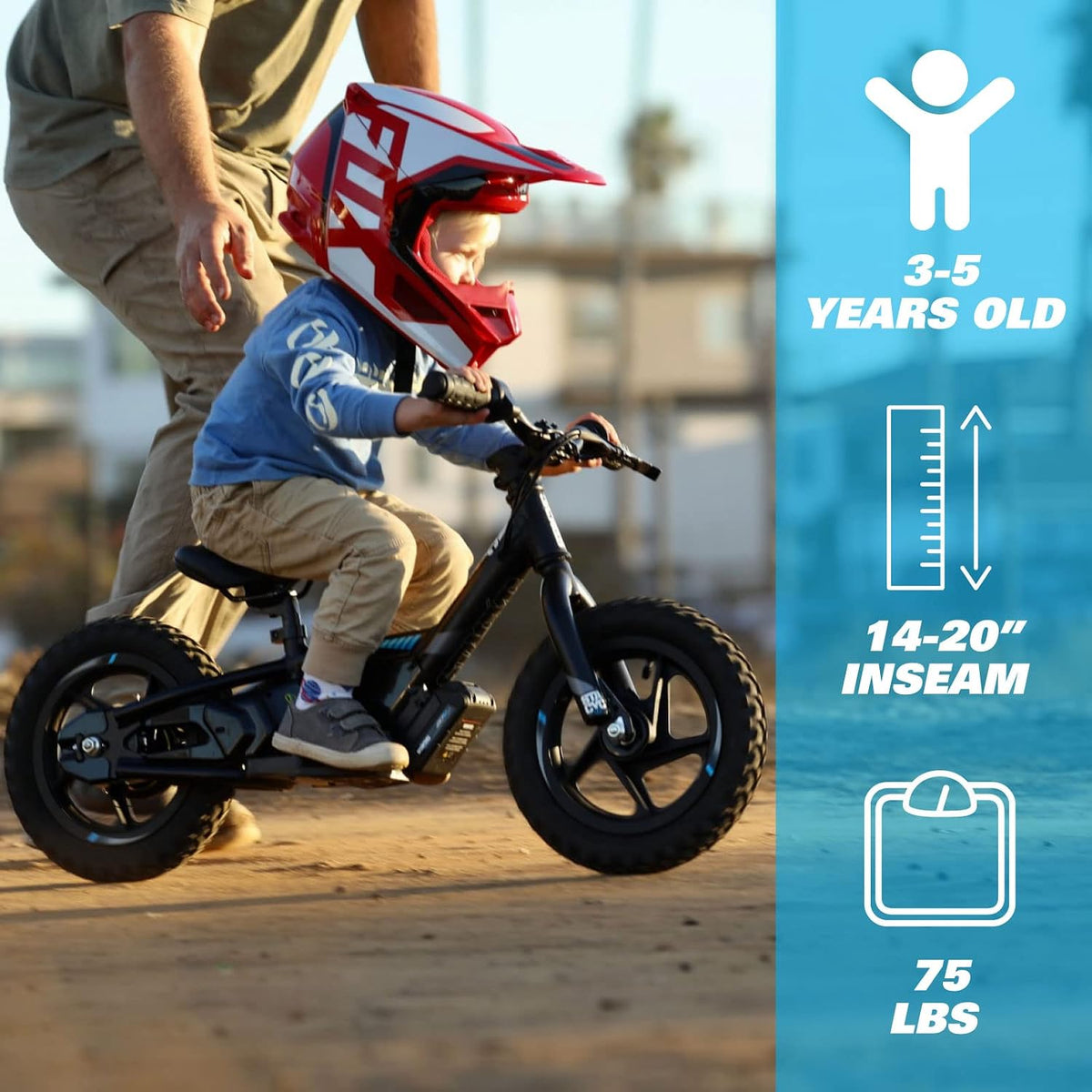 Stacyc 12eDrive electric balance bike for kids ages 3 to 5 with aluminum frame and lithium-ion batte - view 2