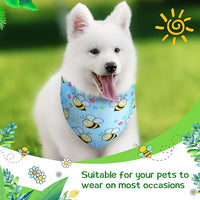 Weewooday 20 Pcs Dog Bandanas Bulk for Summer Adjustable Bandanas Bibs Dog Scarf Bibs Washable Triangle Doggy Kerchief for Small Medium Large Pets Summer Costume